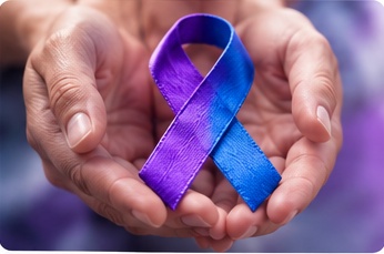 Hands holding the SCA awareness ribbon